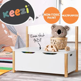 Keezi Kids Toy Box Chest Storage Blanket Children Organiser Seating Bench